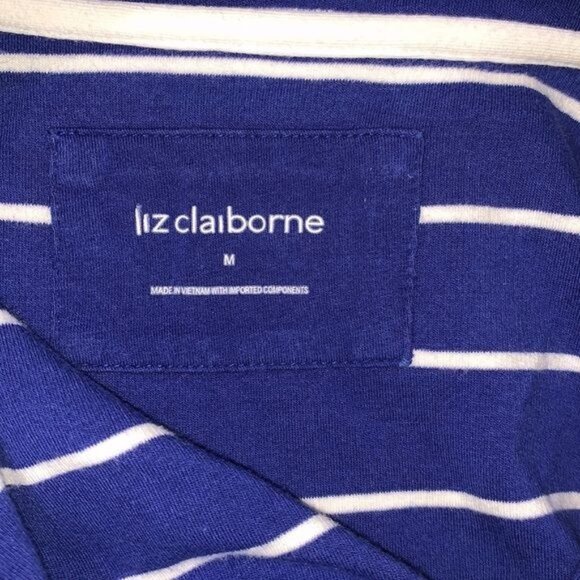 Sleeveless Blue & White Striped Zip-Up Vest And Crop Pants Set - Picture 5 of 13